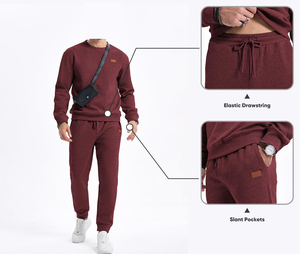 Novedades en Conjuntos de 2 Piezas para Hombre, Sudadera de Punto Jacquard, Chándal y Pantalones Deportivos con Bolsillos - Product Image 3