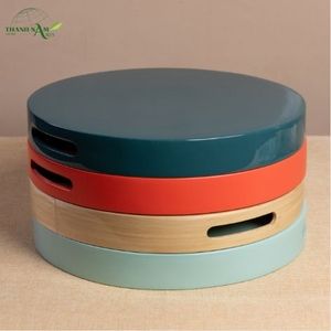 Bandeja de Bambú Minimalista, Ecológica, Sostenible, Duradera, Ligera y Portátil, con Diseño Personalizable y Lacado para Uso Diario - Product Image 3