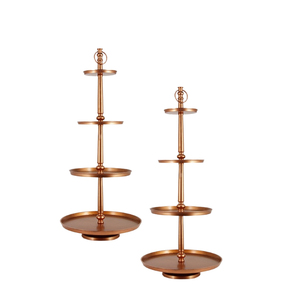 Top Selling Four-Tier Round <b>Cake</b> Display Stand Chic Presentation Pedestal for Desserts OEM Customized at Low Price - Product Image 4