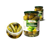 FÁBRICA DE VIETNAM Precio competitivo Calidad de muesca Suministro a granel Etiqueta privada Sabor agrio Ecovita Pepino en escabeche 720ml