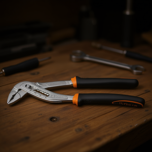 Adjustable Pliers with Closed <b>Hinge</b> <b>and</b> Bi-Material <b>Handle</b> - Product Image 3