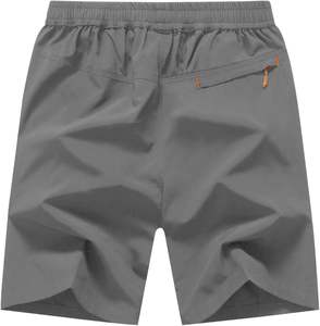 Shorts de sport pour homme, solides, de haute qualité, respirants, imperméables, à séchage rapide, décontractés, pour la salle de sport, la course à pied, en tissu Oxford, taille élastique - Product Image 2