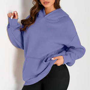 Sudadera con capucha de manga larga para mujer, ropa informal holgada de estilo Hip Hop, sudadera con estampado de tela gruesa cálida, sudaderas de punto, 2025 - Product Image 2