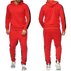 Ensemble de survêtements décontractés unisexe 2 pièces en gros, léger et respirant, sweat-shirt à capuche pour homme, pantalon de jogging cargo, survêtement - Product Image 1