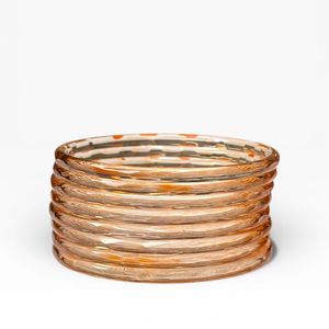 Ensemble de bracelets en verre facetté de qualité supérieure, couleur pêche riche, coupe émeraude, tendance, pour mariage, tenue de fête, prix de gros - Product Image 2