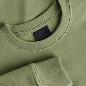 เสื้อสเวตเตอร์ผ้าฝ้ายสำหรับผู้ชายเสื้อสเวตเตอร์แบบสวมหัวคอกลมพิมพ์ลายออกแบบได้ตามต้องการ300GSM - Product Image 5