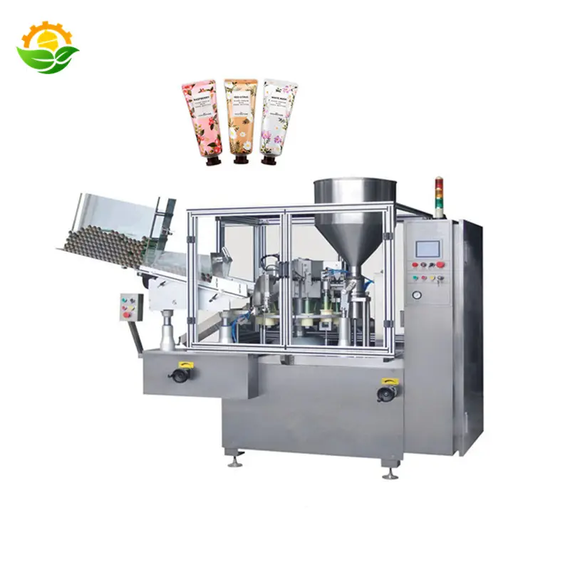 Machine automatique de remplissage et d'emballage de liquide de dentifrice de remplissage de tube en aluminium de crème cosmétique en plastique 100-150ml
