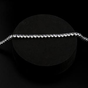 กำไลข้อมือแบบเทนนิสชุบทองดีไซน์ใหม่ประดับเพชร VVS มอยส์ซาไนต์ สไตล์ฮิปฮอป กำไลข้อมือแบบโซ่เส้นเล็กประดับเพชร VVS มอยส์ซาไนต์ - Product Image 6