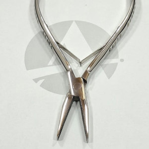 Pince à extensions de cheveux en acier inoxydable, outil de sertissage professionnel pour micro-anneaux et nano-anneaux, pour salon et usage domestique - Product Image 5