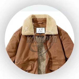 Wholesale High Quality 100% Cotton Men's Winter Sherpa Jackets Custom Plus Size Breathable Stand Collar Warm Protective - Product Image 2