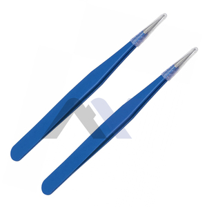 แหนบสแตนเลสสีดำสำหรับต่อขนตาอุปกรณ์แต่งหน้า - Product Image 1