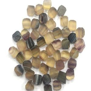 Piedras preciosas sueltas cortadas a mano de alta calidad de 25 piezas de 10-12 MM de fluorita natural para la fabricación de joyas - Product Image 1