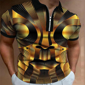 2023 verano ropa de hombre Polos moda solapa camiseta 3D estampado de secado rápido Golf Casual manga corta Tops ropa de calle de lujo - Product Image 6