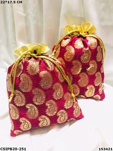 Bolsas con cordón de satén, brocado de algodón y yute con logotipo impreso personalizadas, ideales para usar como recuerdo de boda - Product Image 4