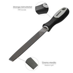 Lima Con Mango Punta Piatta Entrefina 6" - Product Image 3