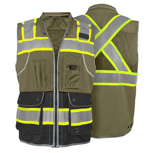 High Visibility Reflective Safety Security Vest with Multi Pockets - Durable Hi Vis Winter Work wear - Product Image 1