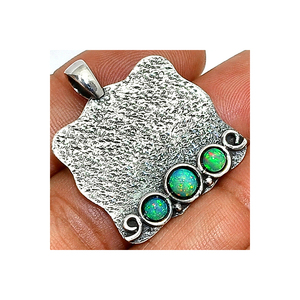 Derniers bijoux pendentif en argent Sterling 925 opale éthiopienne à vendre au meilleur prix - Product Image 1