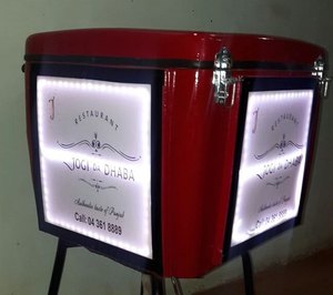 2023กล่องนำส่งสกู๊ตเตอร์มีไฟ LED บรรจุอาหารผักร้านขายของชำส่งพิซซ่าฯลฯกล่องท้ายรถจักรยานยนต์ - Product Image 1