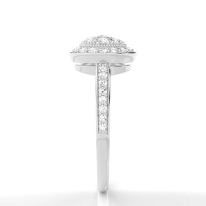 Trendy Pave Setting Round Cut Lab Grown Diamond Custom Ring Diamond Cluster Design para boda y fiesta Hip-Hop Diamond Ring - Product Image 4