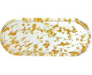 Plateau de service en résine pour servir du café, du thé et de la bière plaqués pour la maison, l'hôtel et le restaurant. - Product Image 3