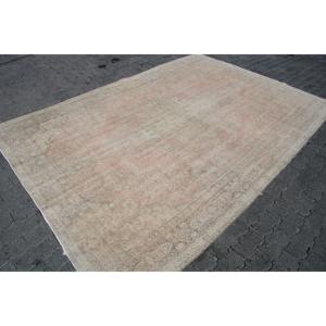 Tapis vintage 7x10,3 pieds, tapis persan turc gris en laine - Product Image 3