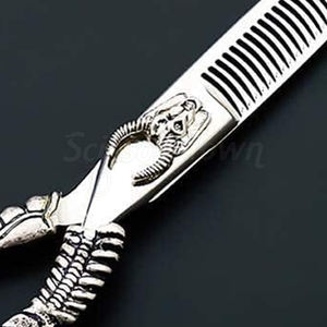 Tijeras duraderas para adelgazar el cabello con cuchillas afiladas de acero inoxidable, perfectas para texturizar y peinar el cabello en salones - Product Image 6