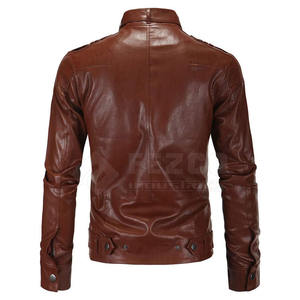 Chaqueta de cuero de buena calidad 2025 para hombre, chaqueta de invierno de cuero impermeable de Color personalizado 100% a la venta - Product Image 2