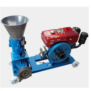 poultry granulator chicken feed pellet making machine animal feed processing extruder machine diesel pelletizer mini for sale