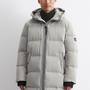 Longue veste d'hiver coupe-vent imperméable à col montant pour hommes nouveau design de tissu en toile - Product Image 5