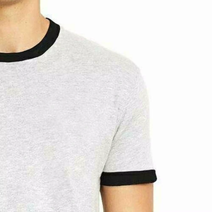 Venta al por mayor logotipo personalizado Regular Fit hombres Streetwear camisetas 180g poliéster/algodón en blanco Casual manga corta deportivo - Product Image 4