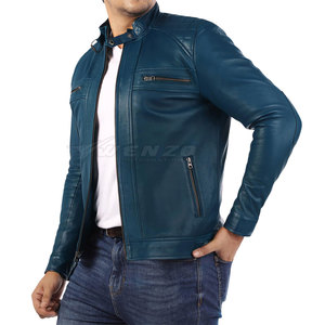 Veste en cuir de vache véritable pour homme, automne-hiver, haute qualité, écologique, coupe-vent, respirante, décontractée, service OEM - Product Image 6