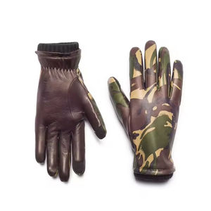 Gants d'hiver en cuir véritable pour hommes sur mesure Style imprimé écran tactile Compatible pour la scène de ski décontractée directe du Pakistan - Product Image 1