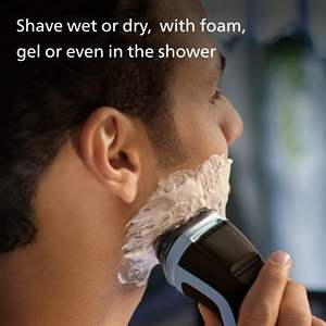 Afeitadora Eléctrica Ergonómica para Hombre, Triple Cuchilla, Uso en Seco y Húmedo, Recortadora de Barba Extraíble, Resistente al Agua IPX7, Fuente de Alimentación USB, Inalámbrica, Lavable - Product Image 5