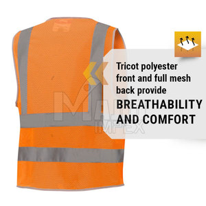 Chaleco de Seguridad Reflectante con Bolsillos, Ropa de Trabajo de Alta Visibilidad para la Construcción Industrial o Trabajos al Aire Libre - Product Image 4