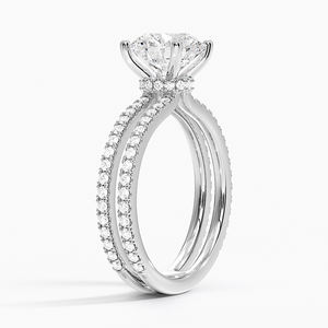 Haute exigence taille émeraude VVS laboratoire cultivé diamant bague de fiançailles Style de luxe bijoux de mode pour les femmes au prix de gros - Product Image 3
