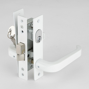 Set kunci Mortise hitam dengan kunci, gagang tuas kunci pintu keamanan tugas berat, perangkat keras pintu layar <span class=keywords><strong>Storm</strong></span> Alloy aluminium untuk rumah - Product Image 1