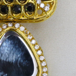 Best Quality Customized Sized <b>Gold</b> <b>Plated</b> <b>Hoop</b> <b>Earrings</b> for Women Black & Kundan Stones with Cz Inset for Party & Gift - Product Image 4