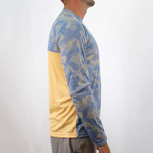 Camisas de pesca de manga larga con sublimación personalizada para hombre, diseño de camuflaje de secado rápido, transpirable, 100% poliéster, algodón, resistente al agua - Product Image 5