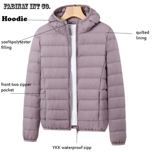 Chaqueta acolchada personalizada a prueba de viento con capucha para exteriores, chaqueta acolchada cálida - Product Image 1