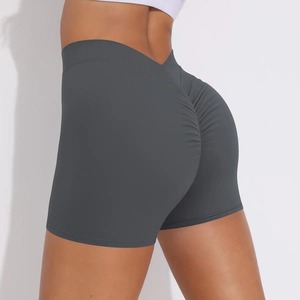 Venta al por mayor de pantalones cortos de Yoga de cintura alta Correr Fitness Deportes Pantalones cortos de Yoga ajustados para mujeres 2026 - Product Image 1