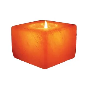 Portavelas de candelita de sal con forma cuadrada del Himalaya de Sian Enterprises para promoción decoración del hogar bodas modelo 2017 - Product Image 2