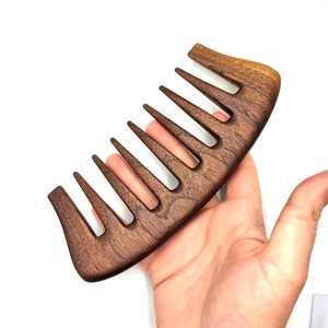 Peine de madera de bambú, cepillo antiestático duradero para salón y uso doméstico - Product Image 2
