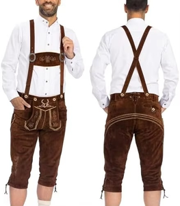 Vente flash, dernière conception, shorts en cuir bavarois Lederhosen, shorts bavarois pour hommes, dernière conception personnalisée, Lederhosen personnalisé - Product Image 1