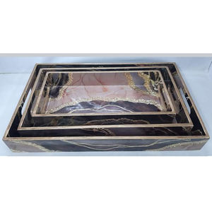 Plateau de service rectangulaire en bois de saule courbé, grande taille, avec poignées, pour hôtels et restaurants – Vente directe usine - Product Image 4