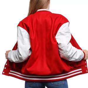 เสื้อแจ็คเก็ตสไตล์สตรีทแวร์แบบใหม่  โลโก้สั่งทำ  ผ้าถัก  ระบายอากาศได้ดี  ผ้าแคนวาส  สำหรับผู้หญิง  ทรงครอป  แบบบอมเบอร์  แบบวาร์ซิตี้ - Product Image 3