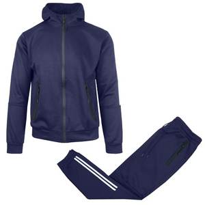 Sudadera con capucha y pantalones de color sólido para hombre, conjunto de dos piezas, chándal deportivo informal de otoño e invierno, talla a la moda - Product Image 6