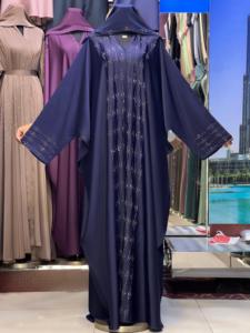 2025 nueva ropa islámica tradicional para mujeres Dubai Abaya hermosas telas negras del Golfo de Arabia Saudita características transpirables - Product Image 3