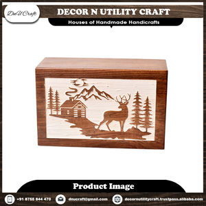 Handcrafted Modern Style Indian Rosewood <b>Urn</b> for Pets Dignified and Respectful Resting Place for Dog Ashes - Product Image 5