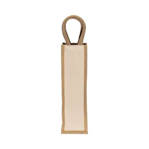 Borsa Portabottiglie Personalizzata in Juta e Cotone, Shopper Promozionale per Gadget - Product Image 4