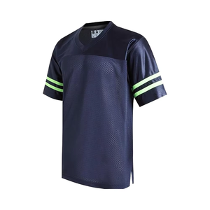 Maillots de football américain en tissu maillé pour hommes TeamWear chemises à coupe sèche uniformes de sport hauts décontractés - Product Image 1